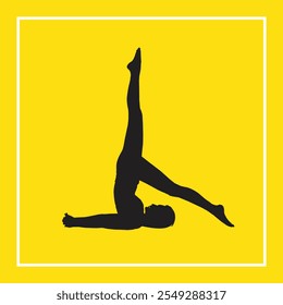 Yoga Silhouette Vector Art illustration