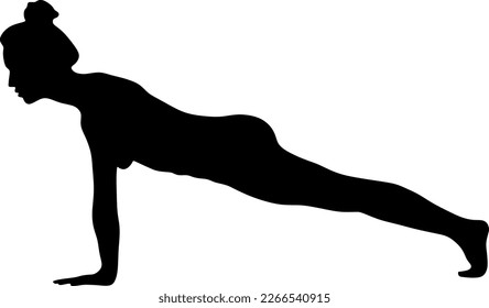 yoga en silueta vectorial arte en segundo plano	