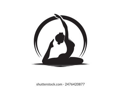 A yoga silhouette vector file 