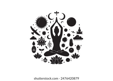 A yoga silhouette vector file 