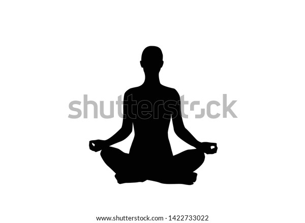 Yoga Silhouette Vector Illustration Vector Stock Vector (Royalty Free ...