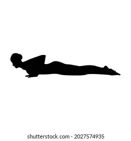 Yoga silhouette vector illustration black and white 