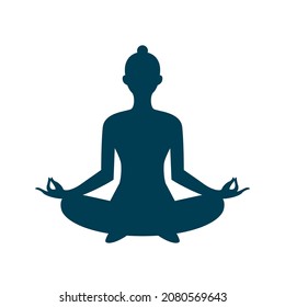 yoga silhouette vector logo icon clipart