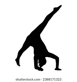 Yoga silhouette Vector On White Background.