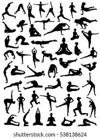 Yoga silhouettes