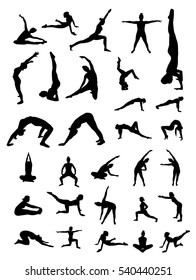 Yoga silhouettes