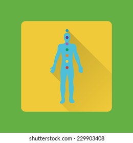 Yoga. Single flat color icon. Vector illustration.