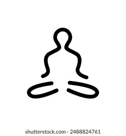 yoga sitting icon vector eps