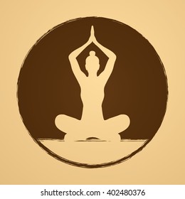 Yoga Sitting pose graphic vector.