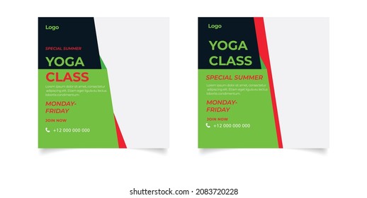 yoga for social media post template