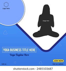 Yoga social media post vector graphic design. Yoga classes graphic vector.