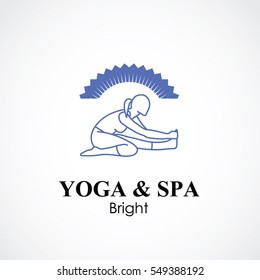 yoga and spa business logo concept