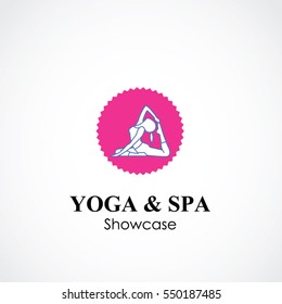 yoga and spa business logo concept