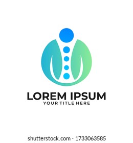 yoga and spa colorfull logo design template