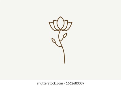 yoga and spa logo creative concept