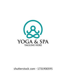 vectores de iconos de yoga y spa aislados