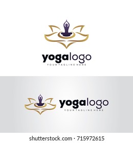 Yoga Spa Logo Template Design Vector, Emblem, Design Concept, Creative Symbol, Icon