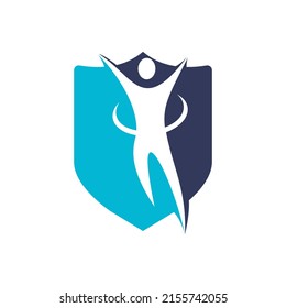 Yoga and spa men logo design. Happy Human vector logo design.