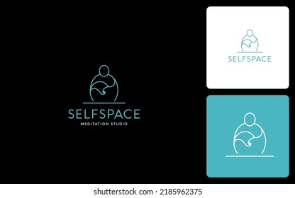 Yoga spa and wellness logo vector