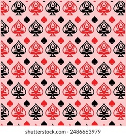 Yoga Spade modern vector flat design background with decorative abstract design, seamless pattern background illustration