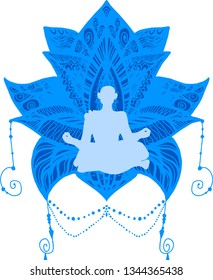 Yoga, spiritual therapy illustration