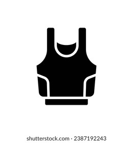 Yoga Sport Bra Filled Icon Vector Illustration