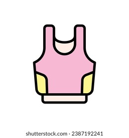 Yoga Sport Bra Icon Vector Illustration