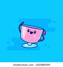 yoga sports pink drink cartoon character