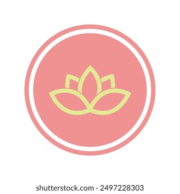 Yoga sticker icon Healthy lifestyle Vector illustration