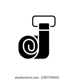 Yoga Strap Filled Icon Vector Illustration