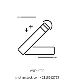 Yoga Strap Icon. Outline Style Icon Design Isolated On White Background
