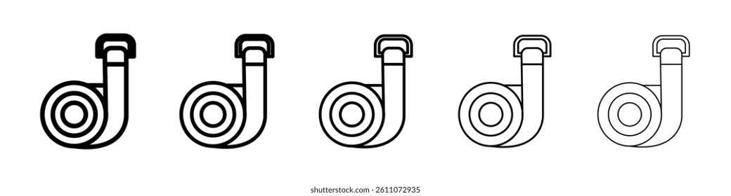 Yoga strap icon Symbol mark in Outline style