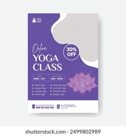 Yoga Studio a4 tamaño de impresión de Vertical Póster Flyer para anuncios