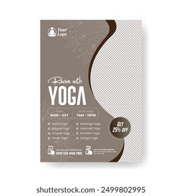 Yoga Studio a4 size vertical print Poster Flyer for Advertisements