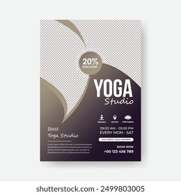Yoga Studio a4 tamaño de impresión de Vertical Póster Flyer para anuncios