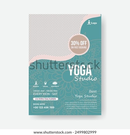 Yoga Studio a4 size vertical print Poster Flyer for Advertisements