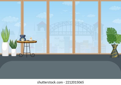 Yoga studio background template illustration