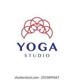 yoga studio Center natural icon design