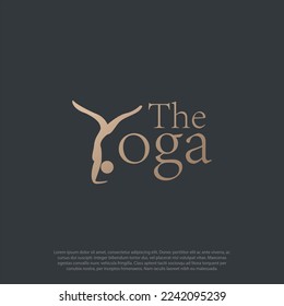 The Yoga studio logo. Wellness health spa line icon. Meditation symbol. Zen harmony balance sign. design logo Vector.