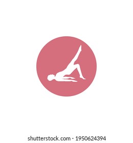 Yoga style icon vector  illustration logo design.