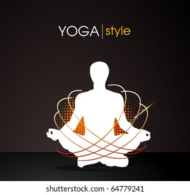 yoga style - vector poster