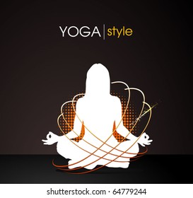 yoga style - vector poster