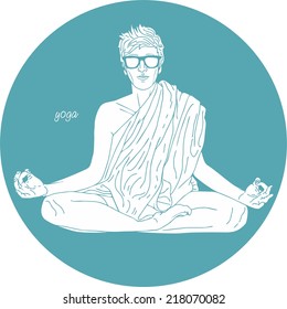 Yoga in sunglasses