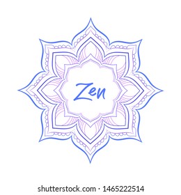Yoga symbol, logo template. Geometric element. Perfect cards for any other kind of design. 