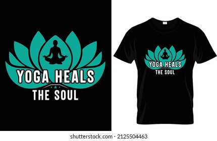 Yoga t shirt design, Yoga typography T shirt Design, print, vector illustration, typography t shirt,