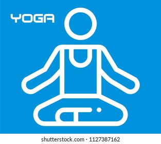 YOGA TEACHER VECTOR ICON 