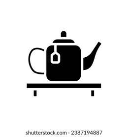 Yoga Teapot mit ausgefülltem Symbol, Vektorgrafik