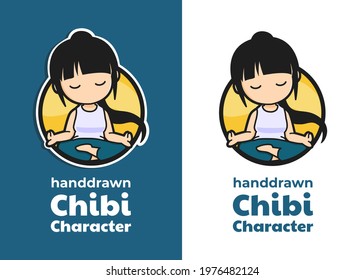 Yoga themed vector graphic illustration, perfect for products themed on yoga, gymnastics, sports, etc., perfect for logos, mascots, stickers, illustrations etc.