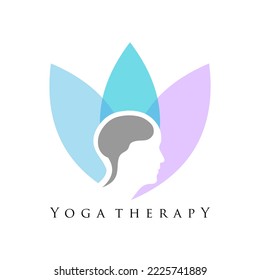 vector de diseño del logotipo de la terapia de yoga