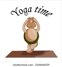 Yoga time with a turtle